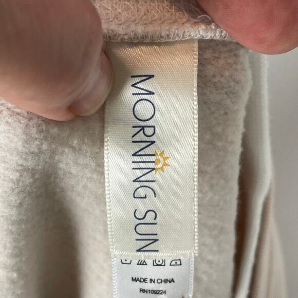 Morning Sun Vintage double collar embroidered beaded Christmas owl sweatshirt - Picture 6 of 8